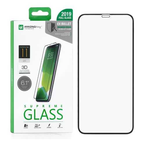 Защитное стекло AMAZINGthing SupremeGlass Extra Hard 3D Black 0.3mm для Apple iPhone XR