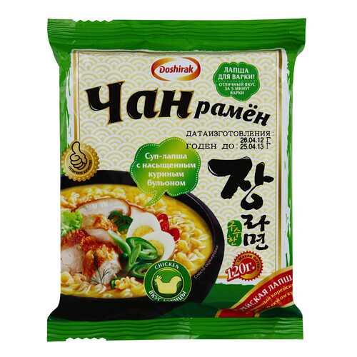 Лапша Доширак чан рамен с куриным бульоном 120 г