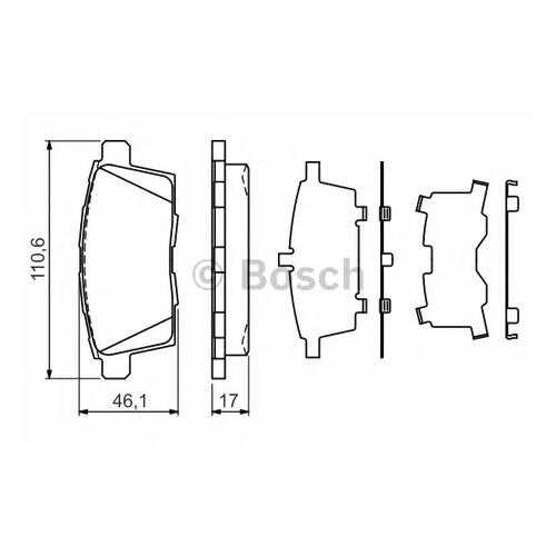 Комплект тормозных колодок Bosch 0986494376