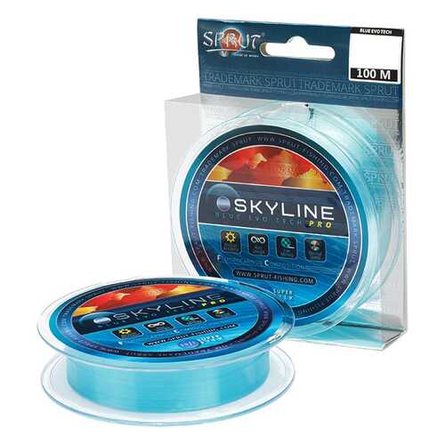 Леска монофильная Sprut Skyline Evo Tech Pro Blue 100 м, 0,305 мм, 8,55 кг