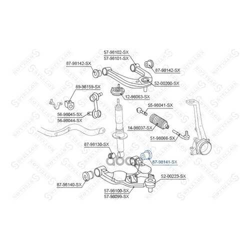 Сайлентблок Stellox 8798141SX