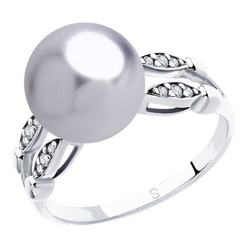 Кольцо женское SOKOLOV из серебра с жемчугом Swarovski и фианитами 94012918 р.20