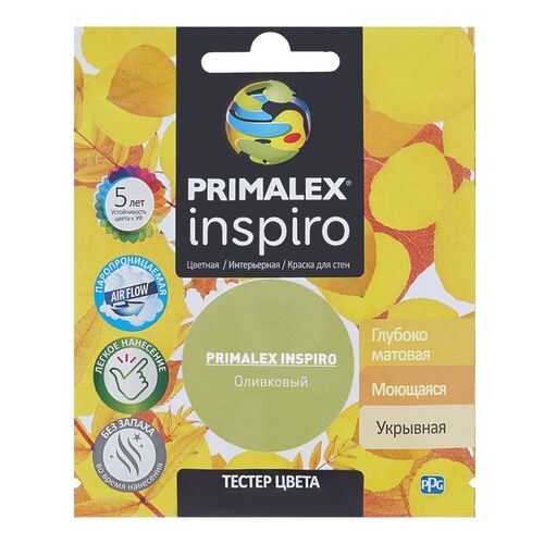 Краска для внутренних работ Primalex Inspiro Тестер 40мл Оливковый, PMX-I9