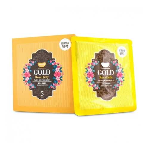 Гидрогелевая маска для лица KOELF ЗОЛОТО/МАТОЧНОЕ МОЛОЧКО Gold & Royal Jelly Mask, 5 шт