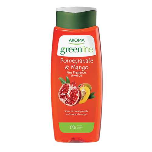 Гель для душа Aroma Greenline Гранат и манго парфюмированный 400 мл