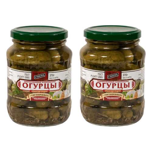 Огурцы Стоевъ маринованные 3-6 см 370 г 2 шт