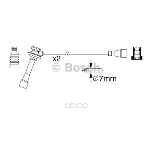 Провод высоковольтный комплект Bosch 0986357203