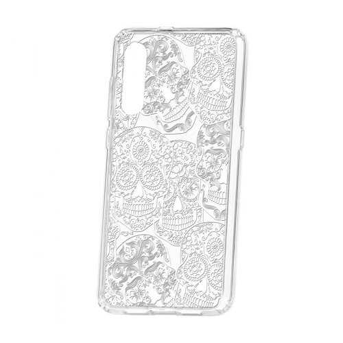 Чехол Kruche Xiaomi Mi 9 Print Skull White