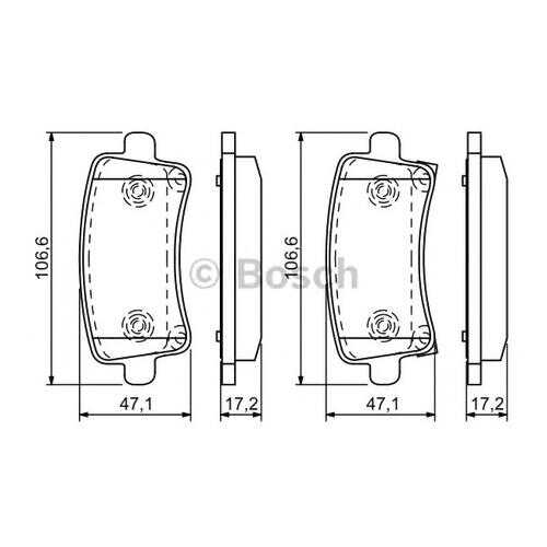 Комплект тормозных колодок Bosch 0986494297