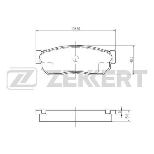 Комплект тормозных колодок, дисковый тормоз ZEKKERT BS-2156