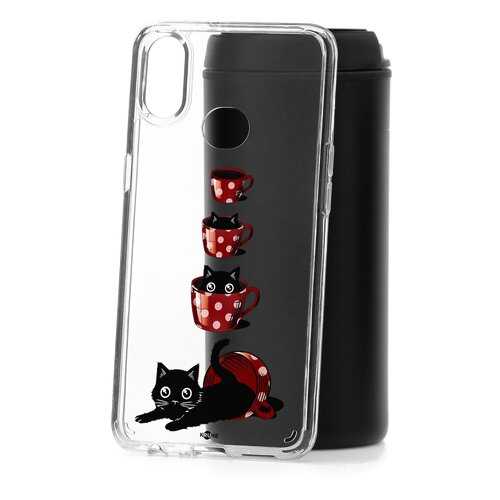 Чехол Samsung Galaxy A10S Kruche Print Котенок в чашке