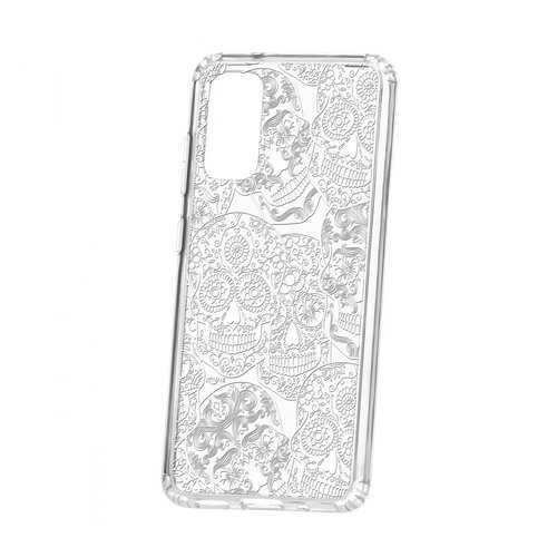 Чехол Kruche Samsung Galaxy S20 Print Skull White