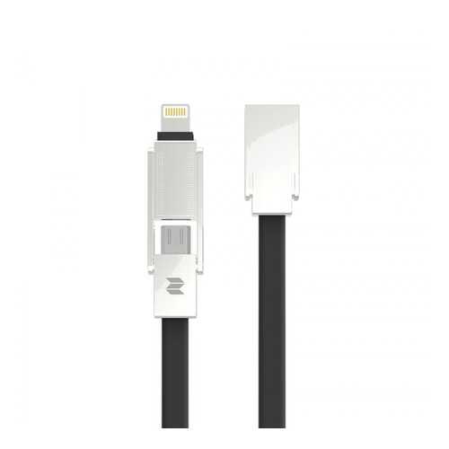 Кабель ROCK M7 Metal Lightning/microUSB 1м Black