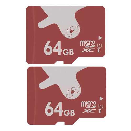 Карта памяти Alertseal microSDXC Class 10 U1 64GB 2шт