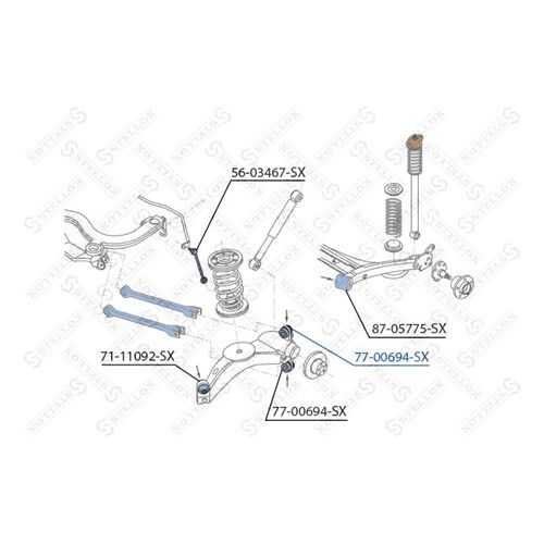 Рычаг независимой подвески колеса STELLOX 77-00694-SX