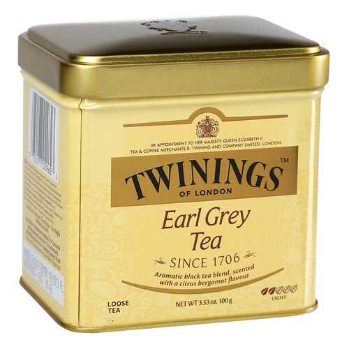 Чай черный Twinings эрл грэй байховый среднелистовой с ароматом бергамота 100 г