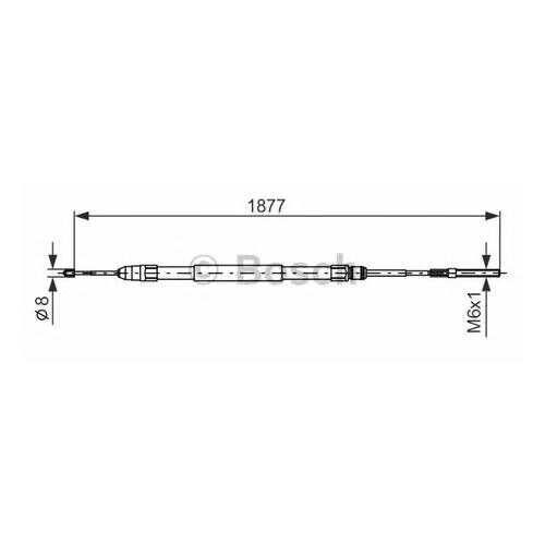 Трос cтояночного тормоза Bosch 1987477694