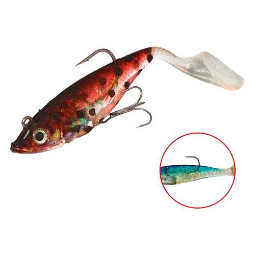 Виброхвост оснащенный Mikado Crystal Fish WXH-66 8 см, 64, 2 шт.