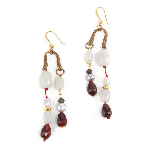 Серьги DANGELO MMOR003 золотистые, серые, бордовые