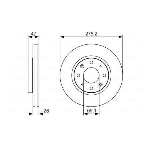 Тормозной диск Bosch 0986479S28