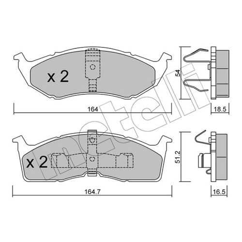 Комплект тормозных дисковых колодок METELLI 22-0356-0