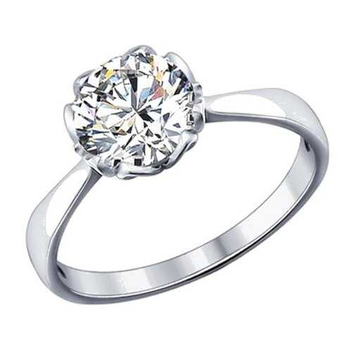 Кольцо женское SOKOLOV из серебра со Swarovski Zirconia 89010034 р.19