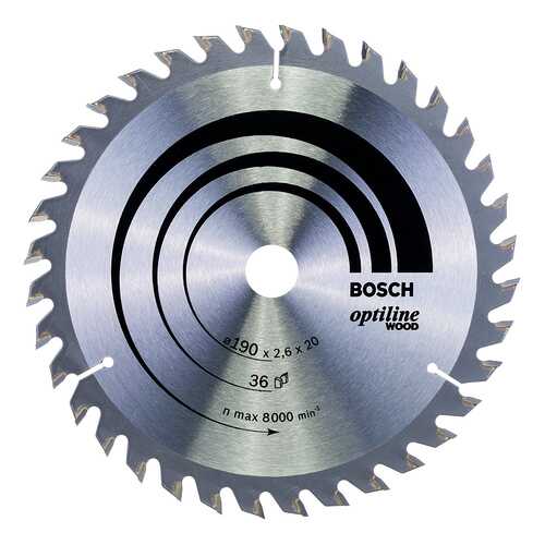 Диск по дереву Bosch STD WO 190x20-36T 2608640613