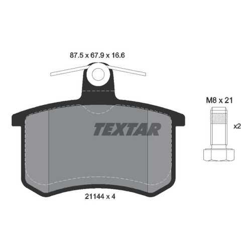 Комплект тормозных дисковых колодок Textar 2114401