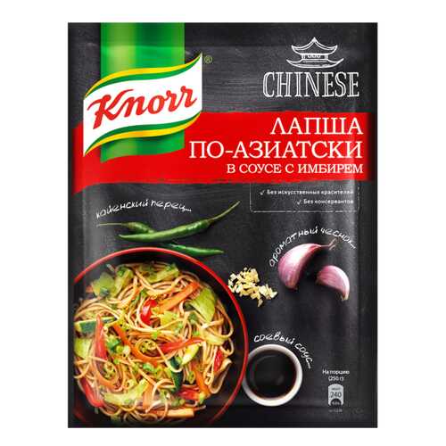 Приправа Knorr лапша по-азиатски в соусе с имбирем 30 г