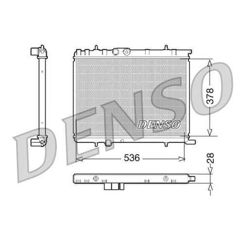 Радиатор охлаждения двигателя DENSO DRM07021
