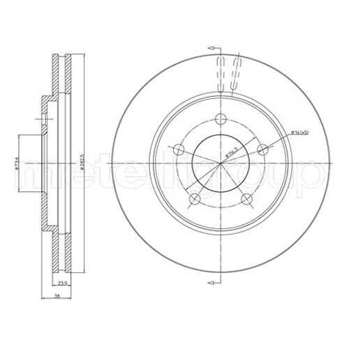Тормозной диск METELLI 23-0473