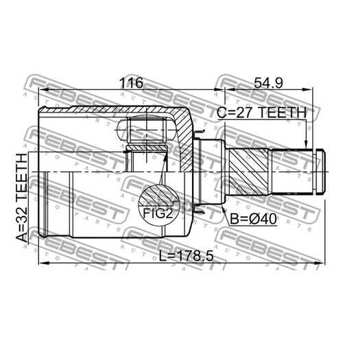 ШРУС Febest 0211L33LH