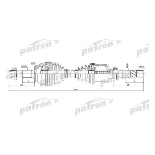 Приводной вал PATRON PDS0427