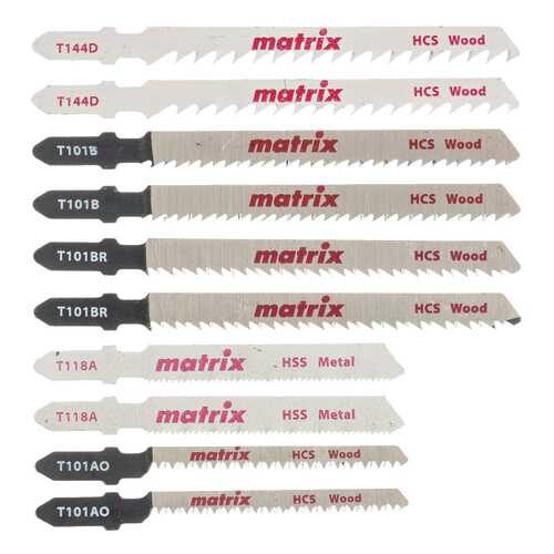 Пилки для лобзика MATRIX T-SET1003 78247