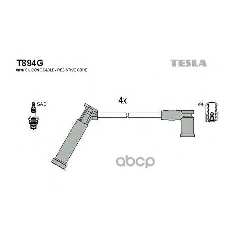 Комплект Проводов Зажигания TESLA T894G