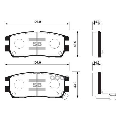 Комплект тормозных колодок Sangsin brake SP1538