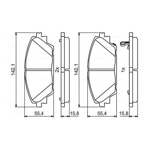 Комплект тормозных дисковых колодок Bosch 0 986 494 804