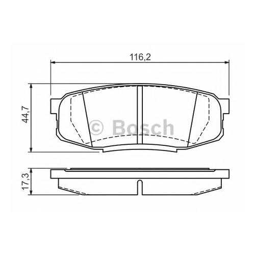 Комплект тормозных колодок Bosch 0986494380