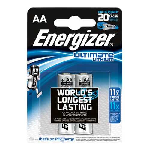Батарейка Energizer Ultimate lithium AA FSB2 2 шт