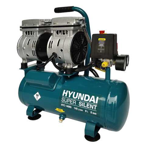 Безмасляный воздушный компрессор Hyundai HYC 1406S (бесшумный)