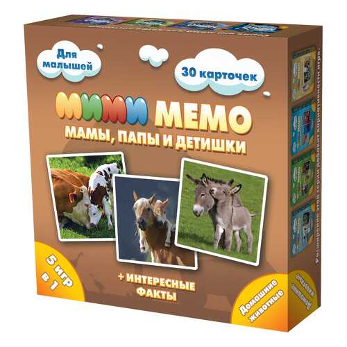 Дидактическая игра Нескучные Игры Ми-Ми-Мемо Домашние Животные Арт.8051/36