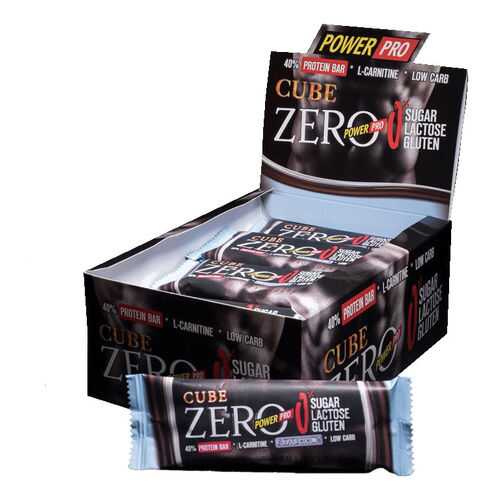 Power Pro Батончики Cube ZERO 50 г, 20 шт, вкус: кокос