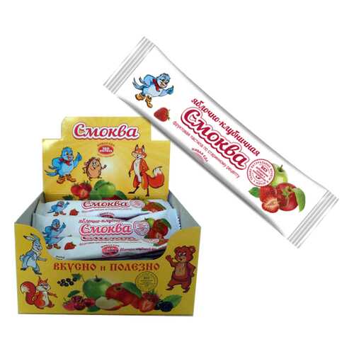 Фруктовая пастила Смоква яблочная с клубникой