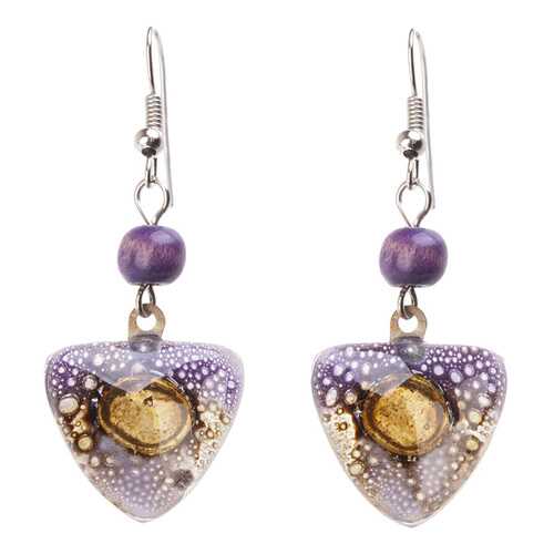 Серьги женские Crista'Lida MYCO 84 V фиолетовые/золотистые