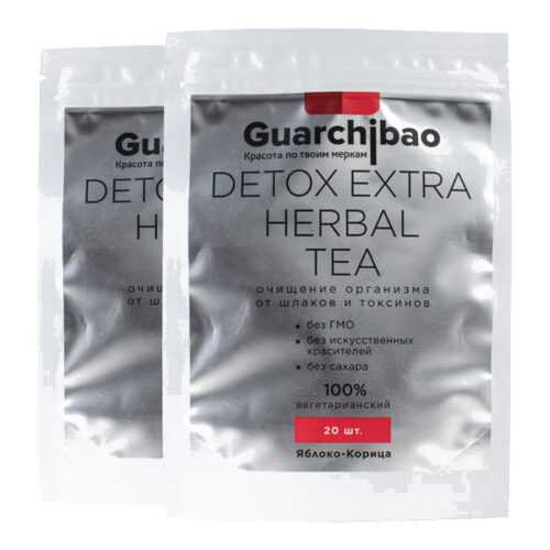 GUARCHIBAO DETOX EXTRA HERBAL TEA набор из 2 упаковок чая для детокса Яблоко-Корица