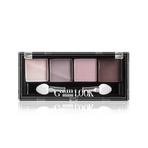 Тени для век LuxVisage Glam Look 4х цветные матовые №4 Лиловая