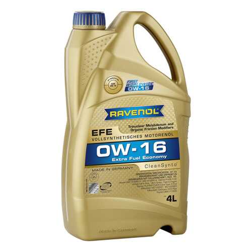Моторное масло Ravenol EFE Extra Fuel Economy SAE 0W-16 4л