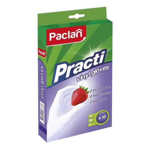 Перчатки виниловые 10шт. размер L арт. PACLAN 407550