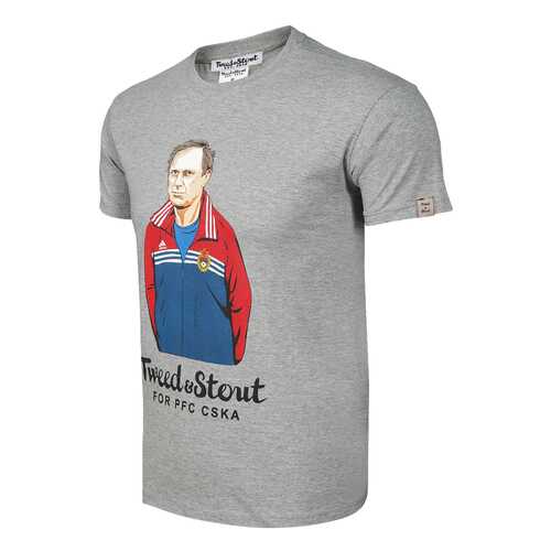 Футболка ПФК ЦСКА Tweed and Stout Долматов, серая, XS
