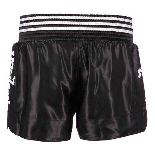 Шорты для тайского бокса Adidas Thai Boxing Short Satin черно-белые XS